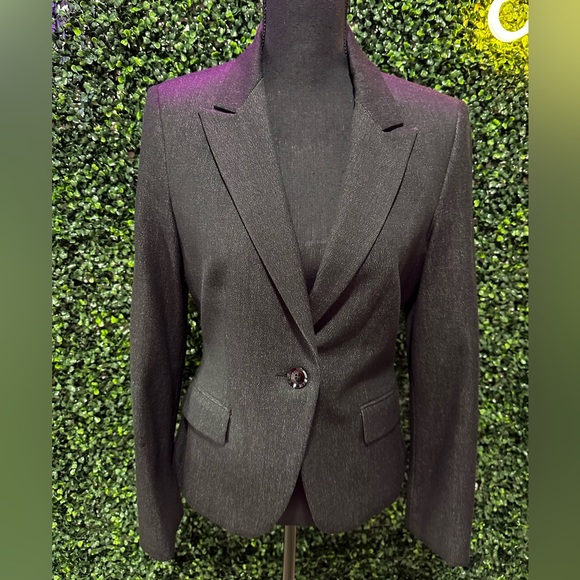 Express Design Studio Black & Gray Blazer Size 8 - Picture 2 of 5